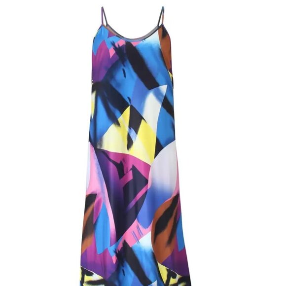 Women's Plus Size Tropical Beach Summer Trendy Vacation Holiday Maxi Dress 22W - Picture 5 of 6